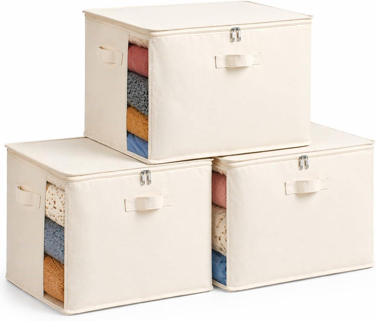 Large Canvas Comforter Storage Bags for Clothes Sweater Clothes Organizer