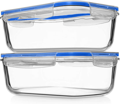 Large Glass Food Storage/ Baking Containers with Locking Lids