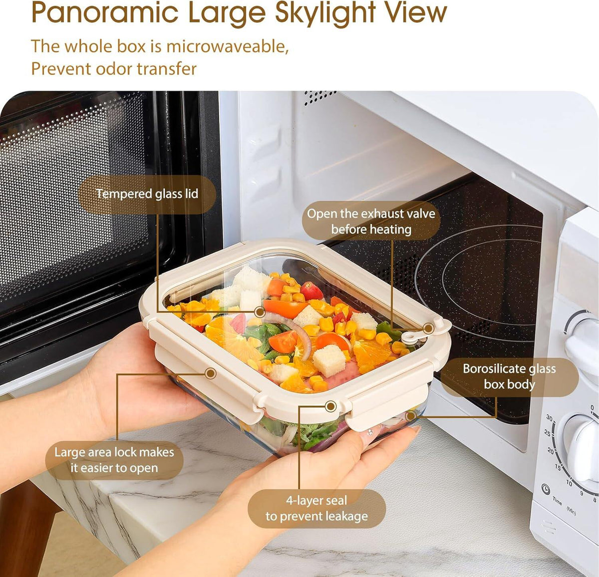 Glass Food Storage Containers with Glass Lids