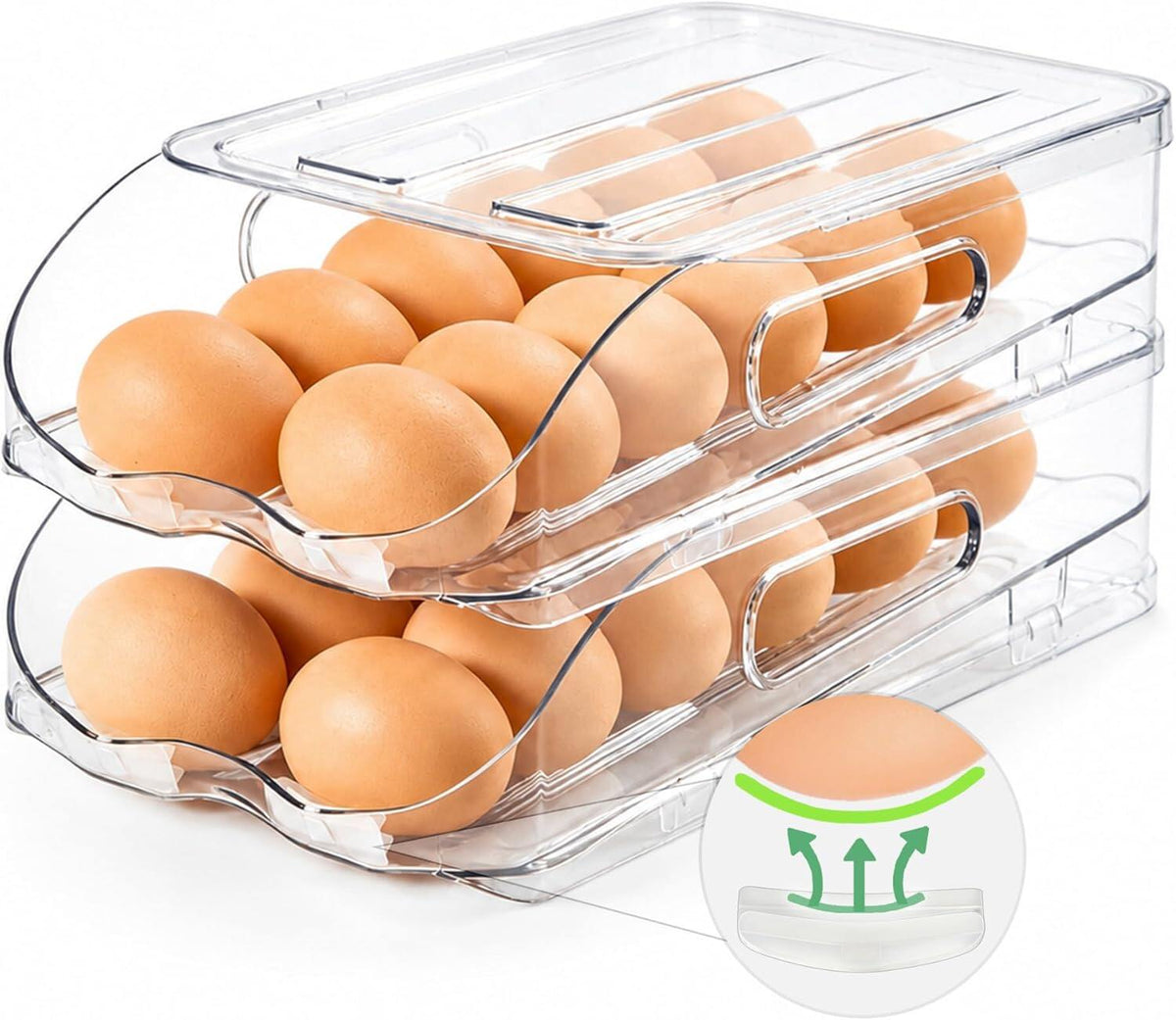 Automatic Steady Rolling Egg Container