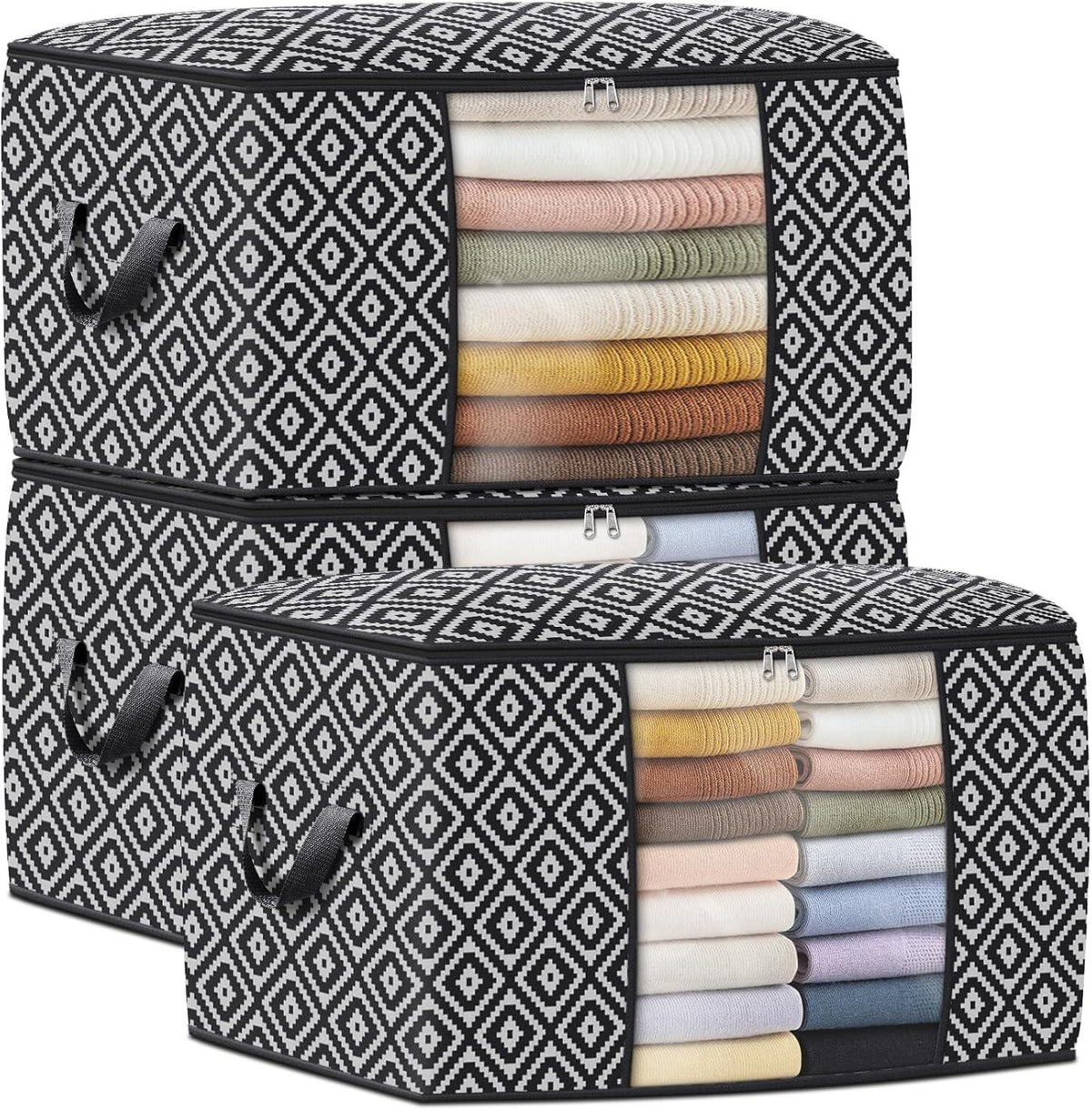 Large Clothes Storage Bins Foldable Organization and Storage Bags