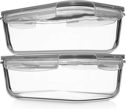 Large Glass Food Storage/ Baking Containers with Locking Lids