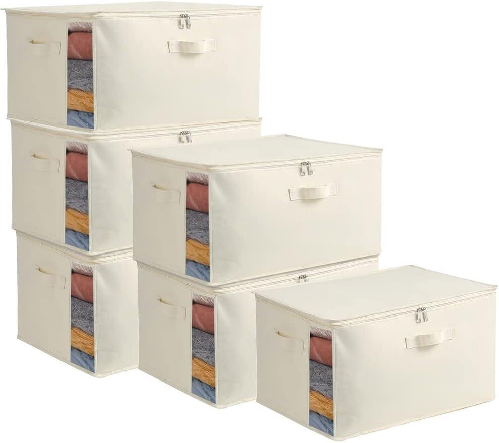 Large Canvas Comforter Storage Bags for Clothes Sweater Clothes Organizer