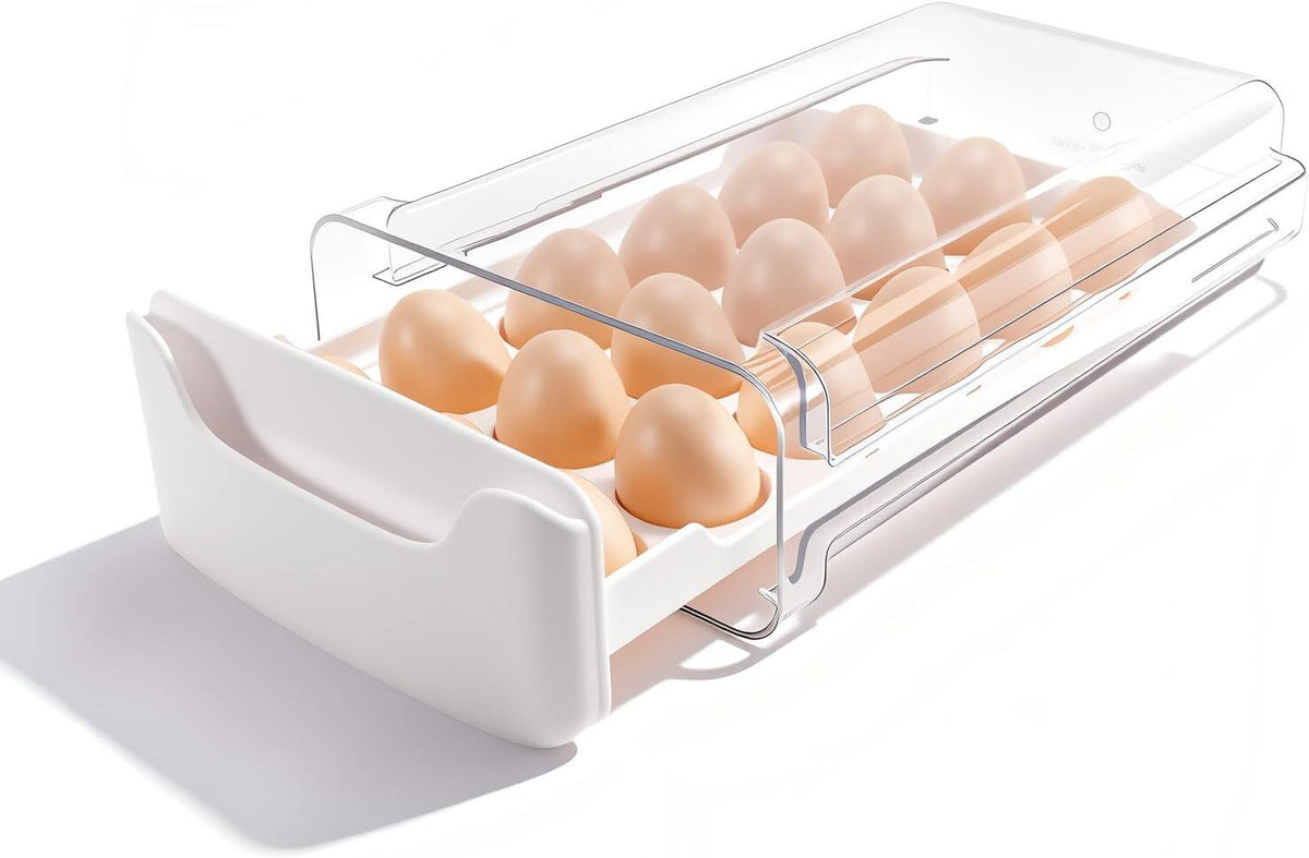 Egg-Holder for Fridge, 18-Count Egg-Storage for Refrigerator Countertop
