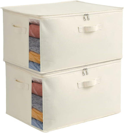 Large Canvas Comforter Storage Bags for Clothes Sweater Clothes Organizer