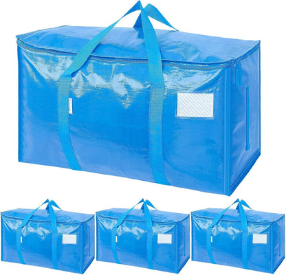 Extra Large Moving Bags Heavy Duty with Zippers & Carrying Handles