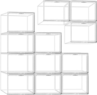 Drop-Front Clear Shoe Storage Box Acrylic Box Shoe Organizer