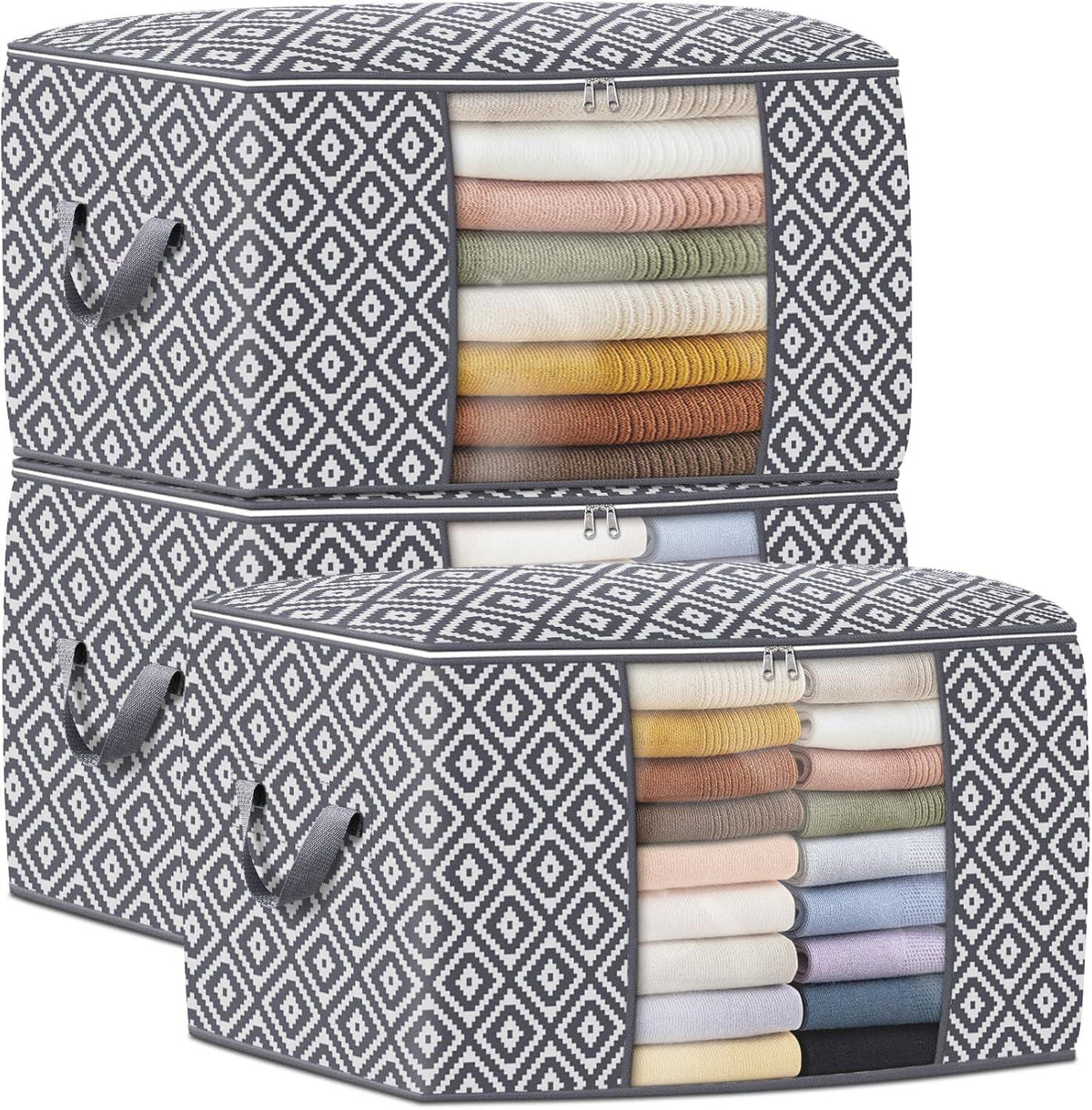 Large Clothes Storage Bins Foldable Organization and Storage Bags