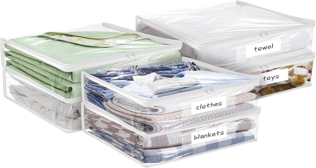 Plastic Storage Bags with Easy-Glide Zipper