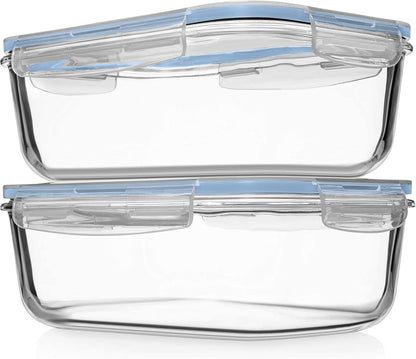 Large Glass Food Storage/ Baking Containers with Locking Lids