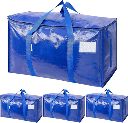 Extra Large Moving Bags Heavy Duty with Zippers & Carrying Handles