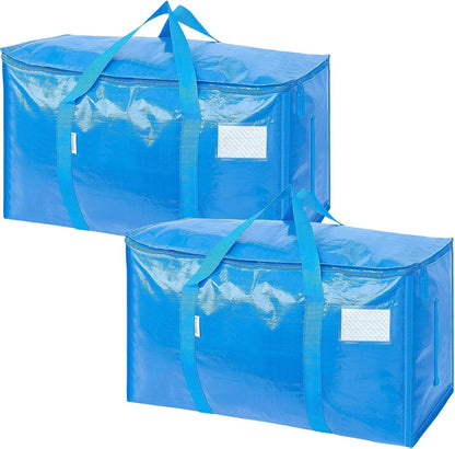 Extra Large Moving Bags Heavy Duty with Zippers & Carrying Handles