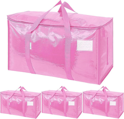 Extra Large Moving Bags Heavy Duty with Zippers & Carrying Handles