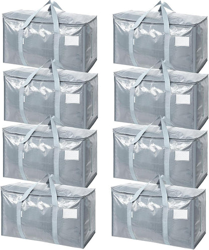 Extra Large Moving Bags Heavy Duty with Zippers & Carrying Handles