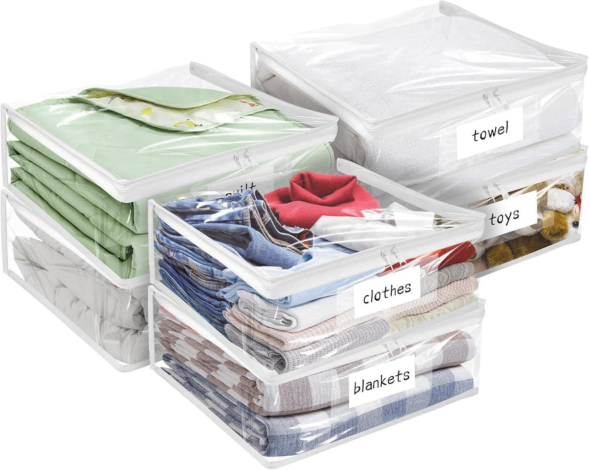 Plastic Storage Bags with Easy-Glide Zipper