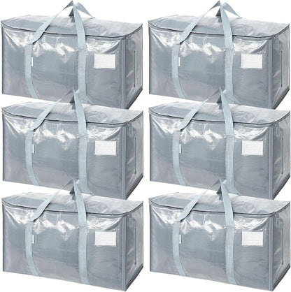 Extra Large Moving Bags Heavy Duty with Zippers & Carrying Handles