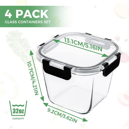 Glass Soup Containers with Lids