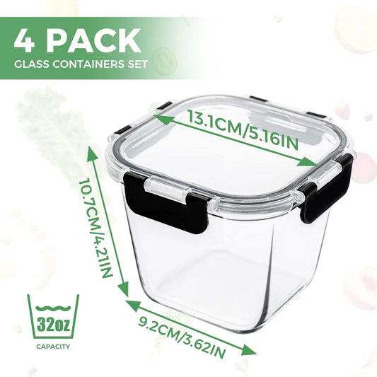 Glass Soup Containers with Lids