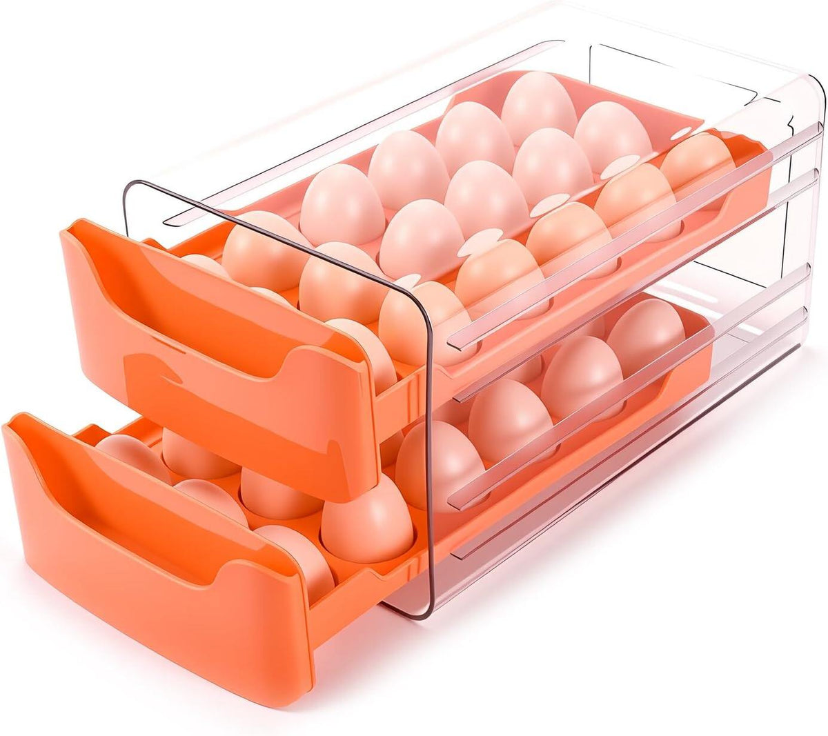 Egg-Holder for Fridge, 18-Count Egg-Storage for Refrigerator Countertop