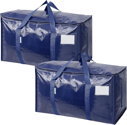 Extra Large Moving Bags Heavy Duty with Zippers & Carrying Handles