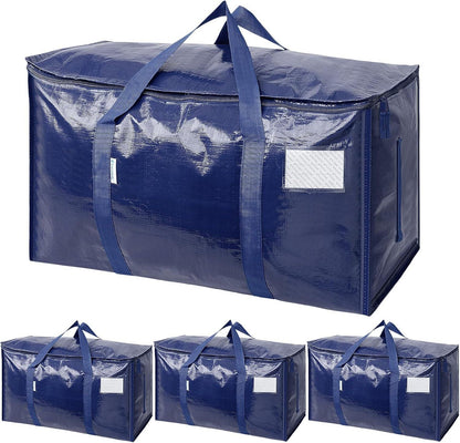 Extra Large Moving Bags Heavy Duty with Zippers & Carrying Handles