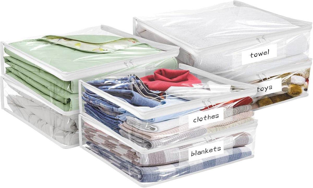 Plastic Storage Bags with Easy-Glide Zipper