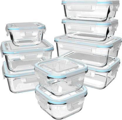 Glass Food Storage Containers with Lids, Glass Meal Prep Containers