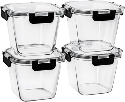 Glass Soup Containers with Lids