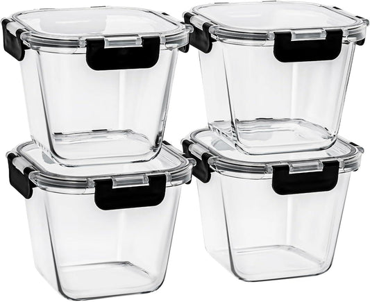 Glass Soup Containers with Lids