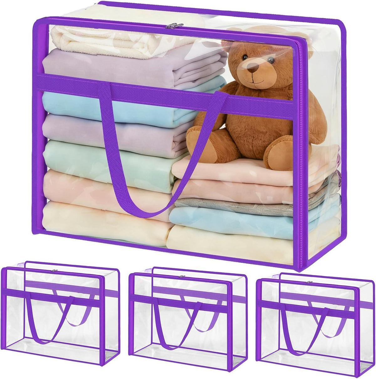 Blanket Storage Bags  Extra Large Plastic Vinyl Clear Storage Bag for Clothes