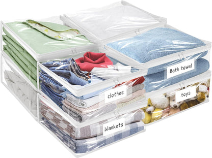 Plastic Storage Bags with Easy-Glide Zipper