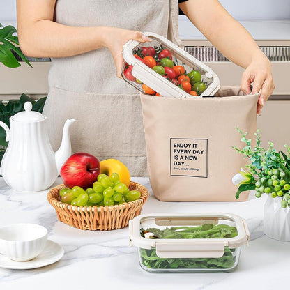 Glass Food Storage Containers with Glass Lids