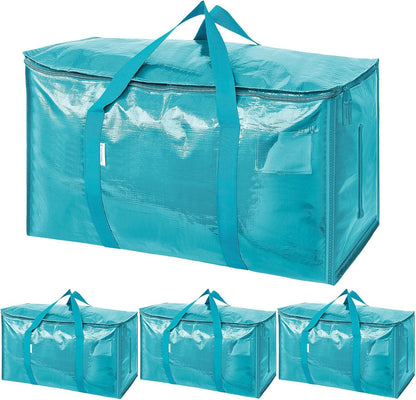 Extra Large Moving Bags Heavy Duty with Zippers & Carrying Handles