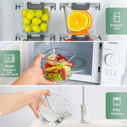 Glass Soup Containers with Lids