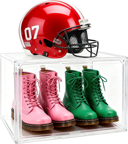 Drop-Front Clear Shoe Storage Box Acrylic Box Shoe Organizer