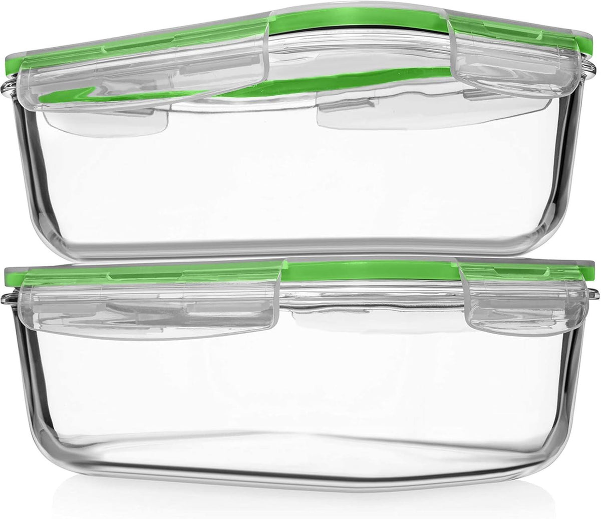Large Glass Food Storage/ Baking Containers with Locking Lids