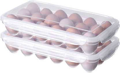 4 Pack Covered Egg Holders,Egg Holder For Refrigerator