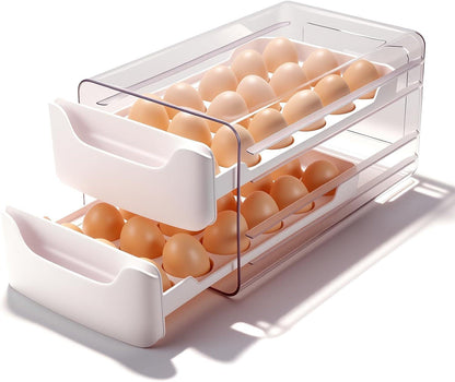 Egg-Holder for Fridge, 18-Count Egg-Storage for Refrigerator Countertop