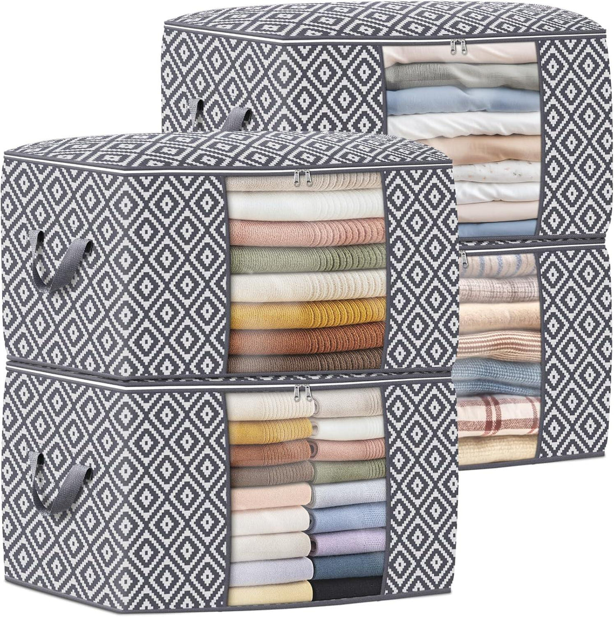 Large Clothes Storage Bins Foldable Organization and Storage Bags