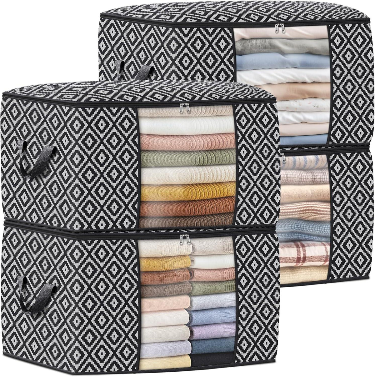 Large Clothes Storage Bins Foldable Organization and Storage Bags